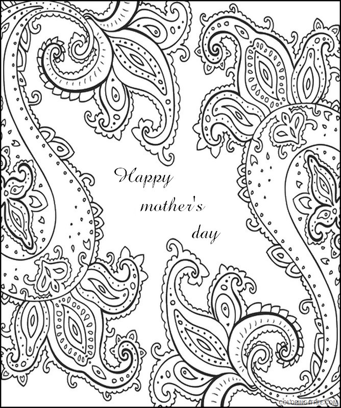 mothers day coloring pages for adults Coloring4free