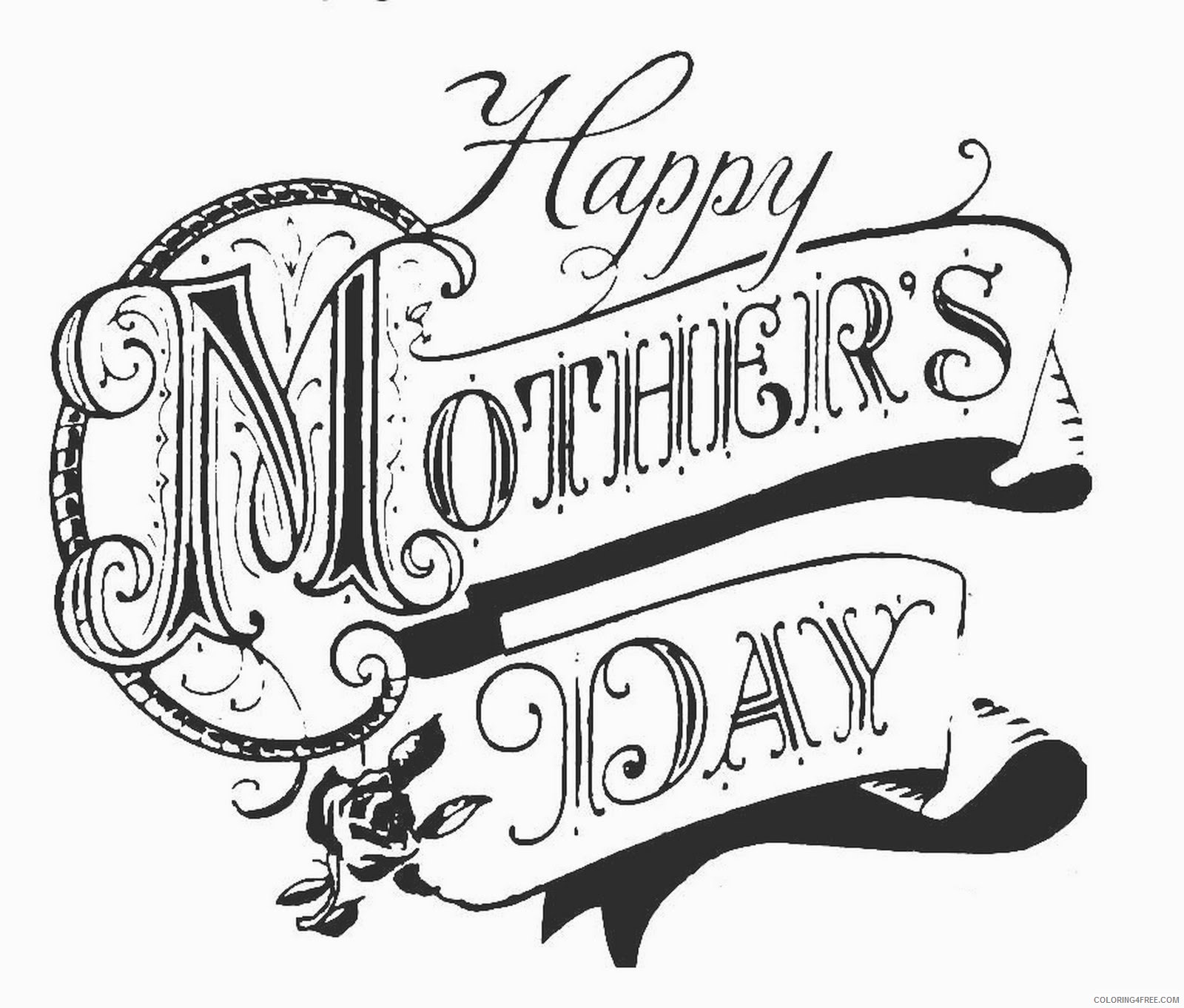 mothers day coloring pages free to print 2 Coloring4free