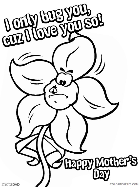 mothers day coloring pages free to print Coloring4free