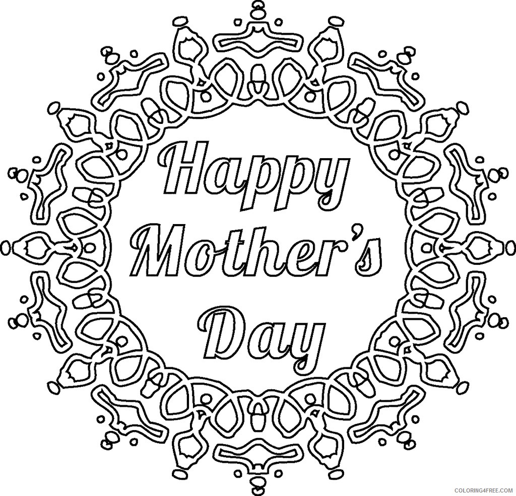 mothers day coloring pages mandala Coloring4free