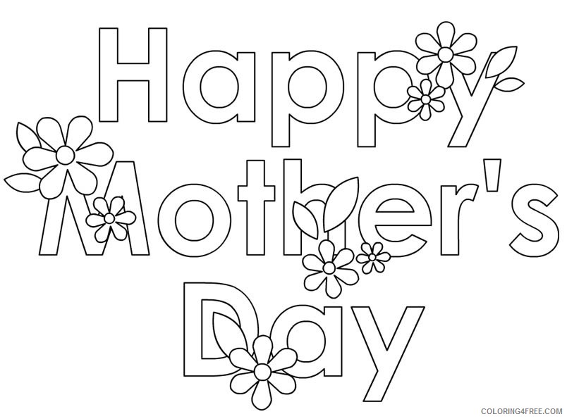 mothers day coloring pages printable Coloring4free