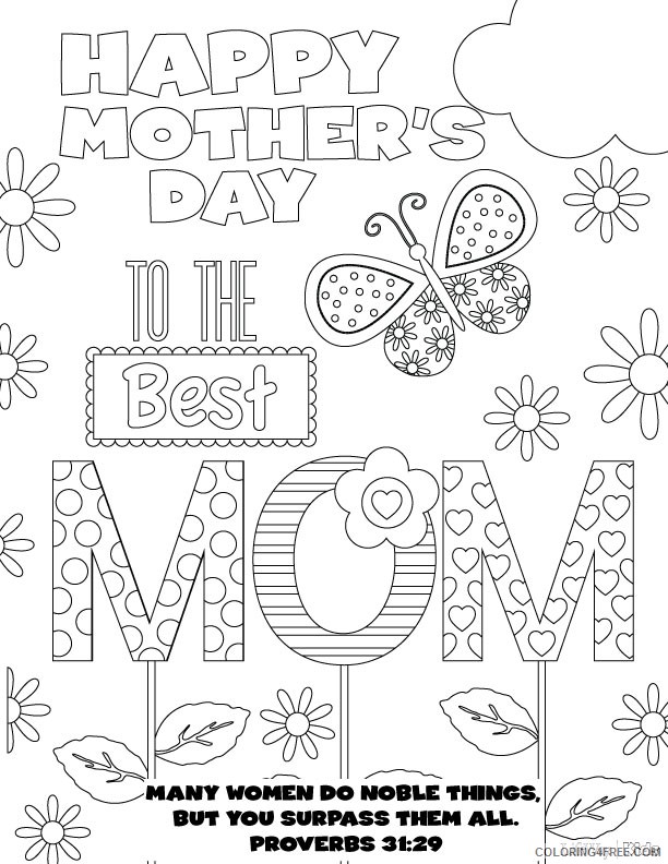 mothers day coloring pages with verses Coloring4free