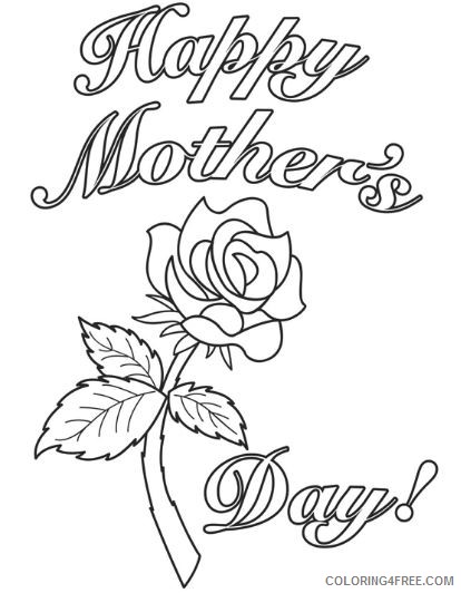 mothers day rose coloring pages Coloring4free