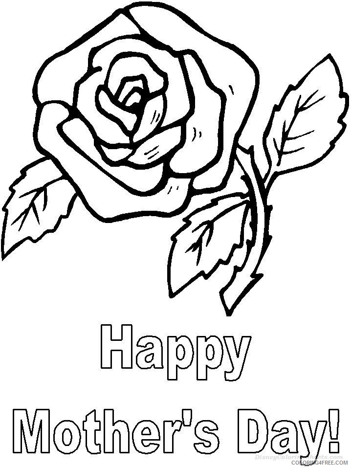 mothers day roses coloring pages Coloring4free