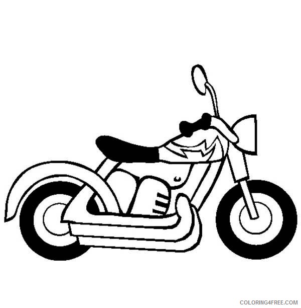 motorcycle coloring pages for preschool Coloring4free