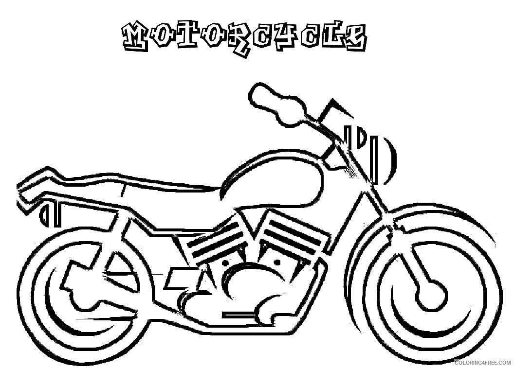 motorcycle coloring pages free to print Coloring4free