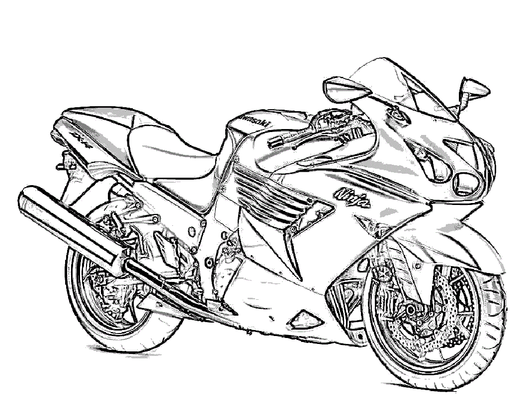 motorcycle coloring pages ninja Coloring4free