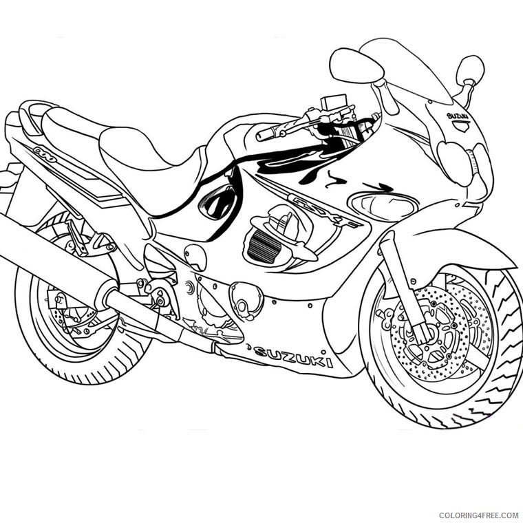 motorcycle coloring pages suzuki Coloring4free