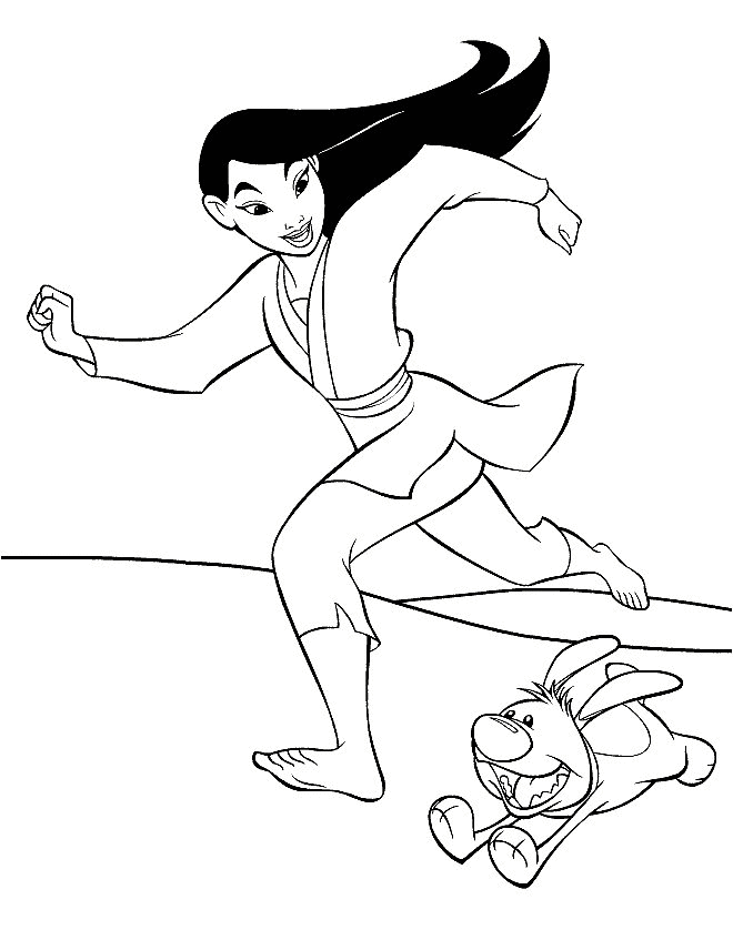 mulan coloring pages for kids Coloring4free