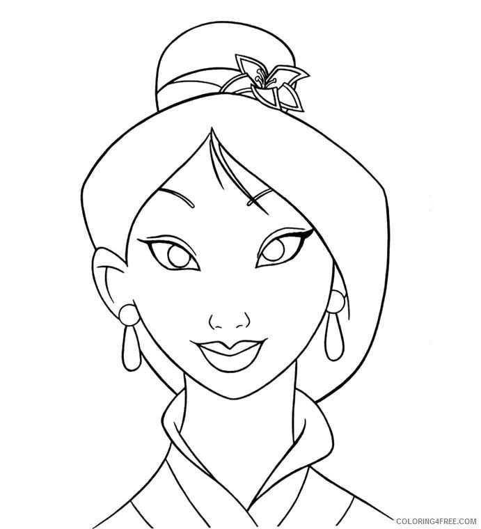 mulan face coloring pages Coloring4free