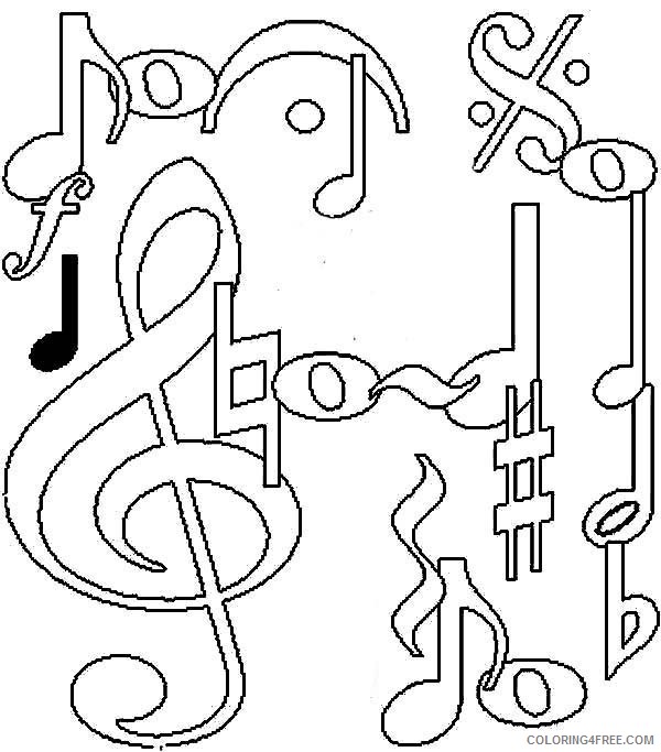 music coloring pages music notes Coloring4free