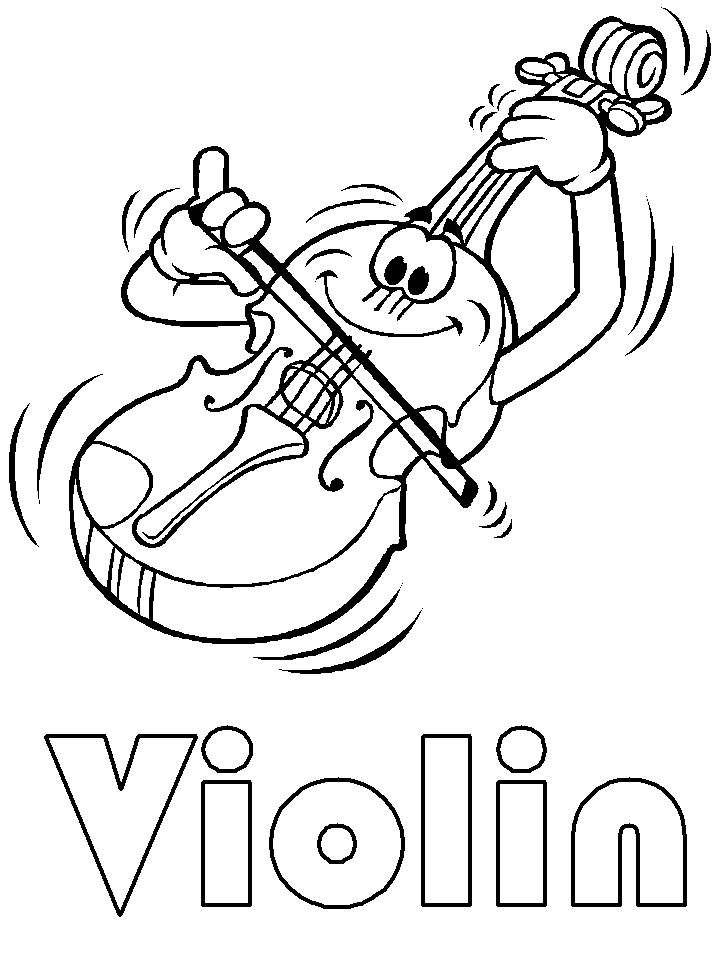 music coloring pages violin Coloring4free