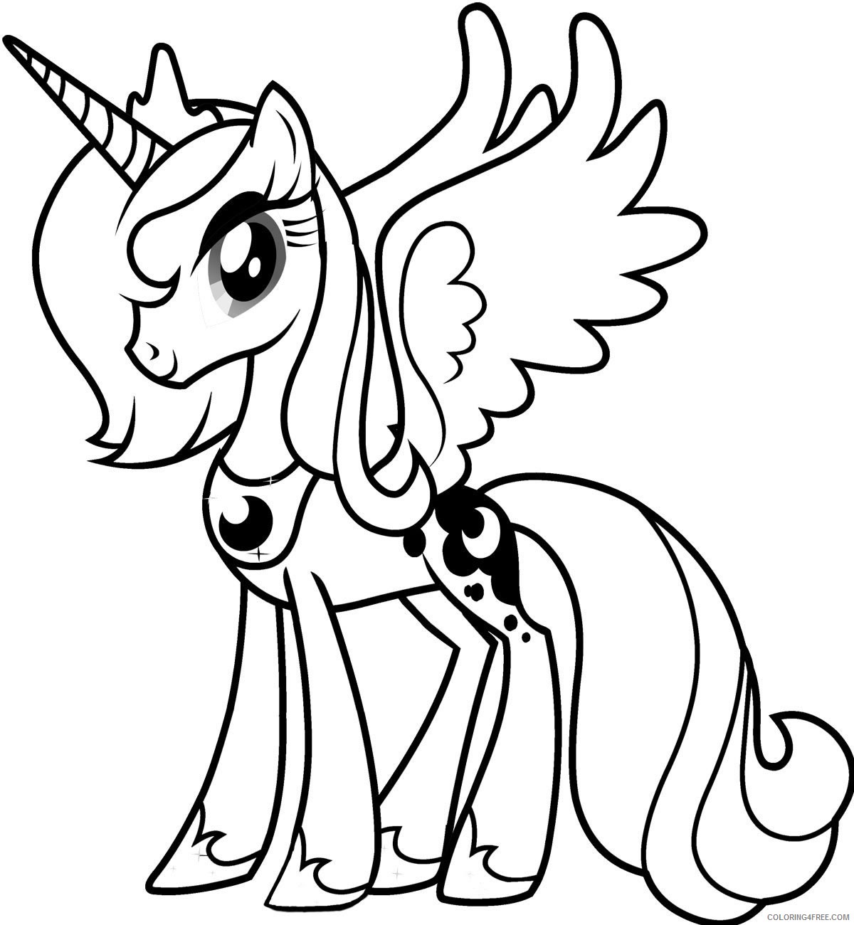 my little pony coloring pages princess luna Coloring4free