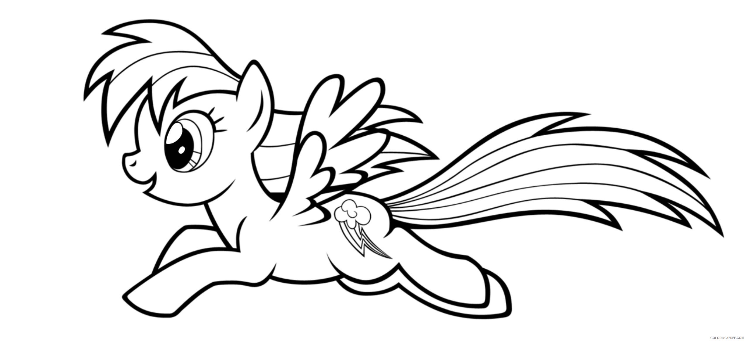 my little pony coloring pages rainbow dash running Coloring4free