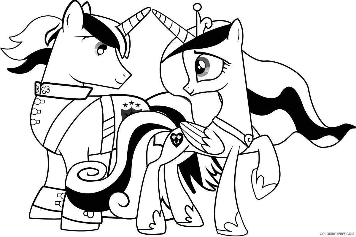 my little pony coloring pages shining armor and cadence Coloring4free