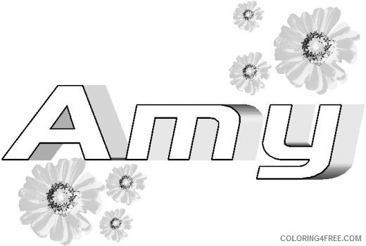 name coloring pages amy Coloring4free
