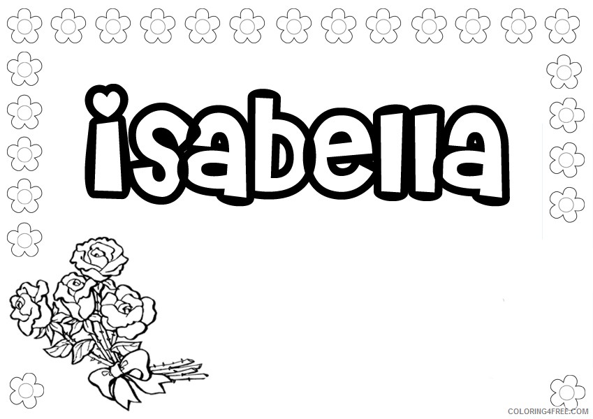 name coloring pages isabella Coloring4free
