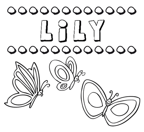 name coloring pages lily Coloring4free
