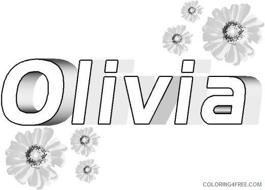 name coloring pages olivia Coloring4free
