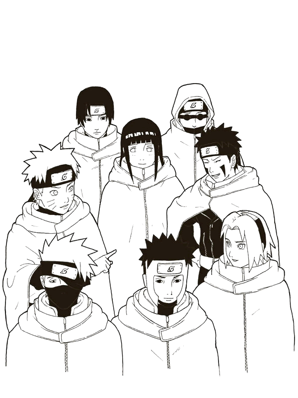 naruto coloring pages and friends Coloring4free