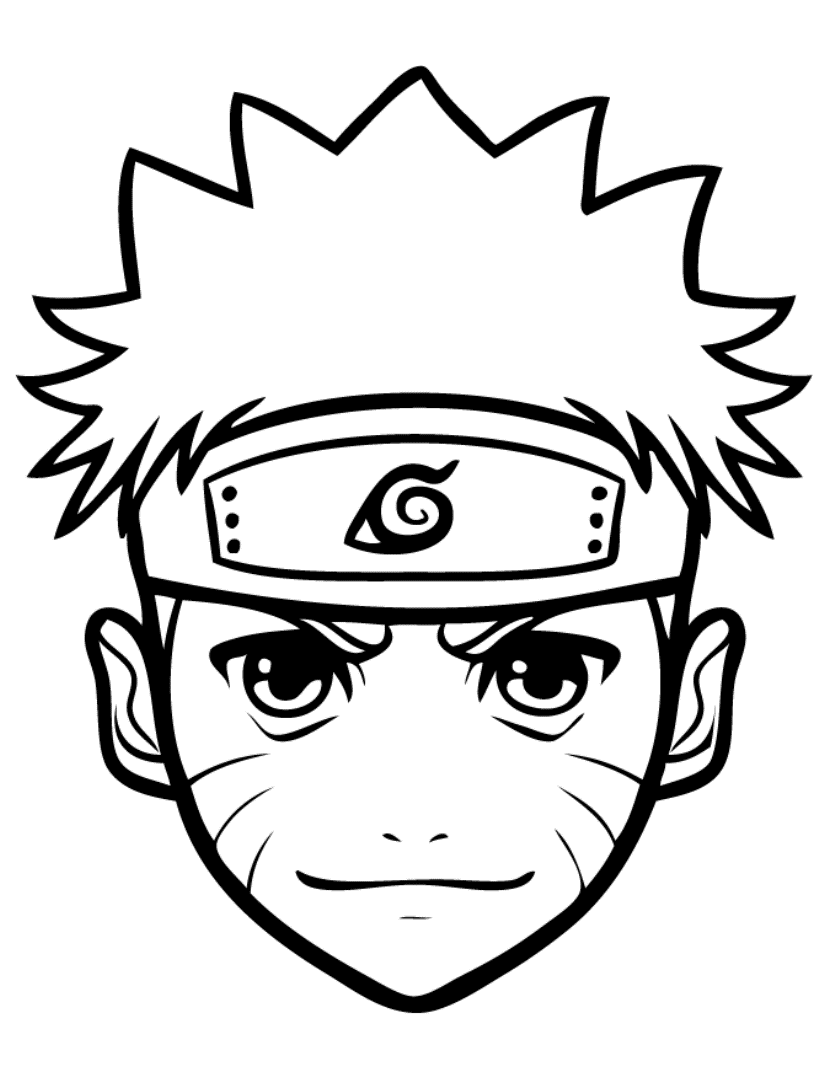 naruto coloring pages face Coloring4free