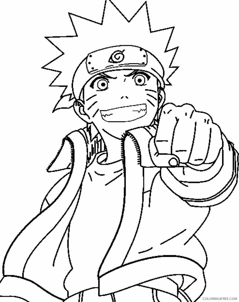 naruto coloring pages fist bump Coloring4free