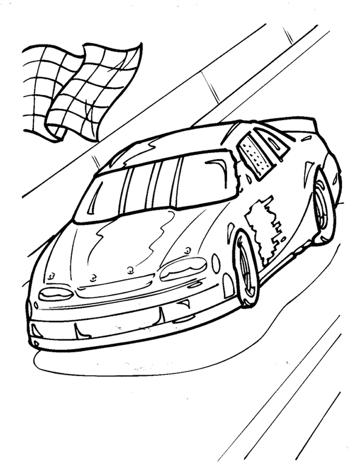 nascar coloring pages finish Coloring4free