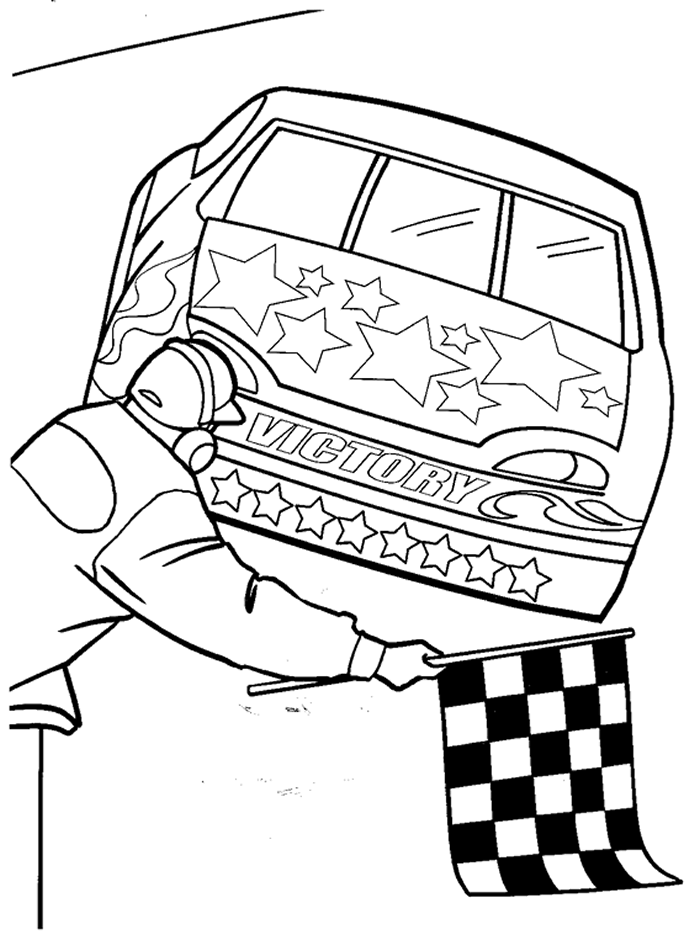 nascar coloring pages finish the race Coloring4free