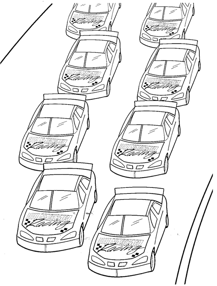 nascar coloring pages race cars Coloring4free