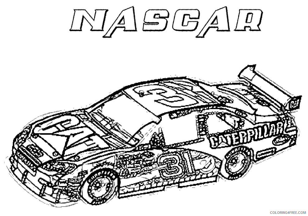 nascar race car coloring pages Coloring4free