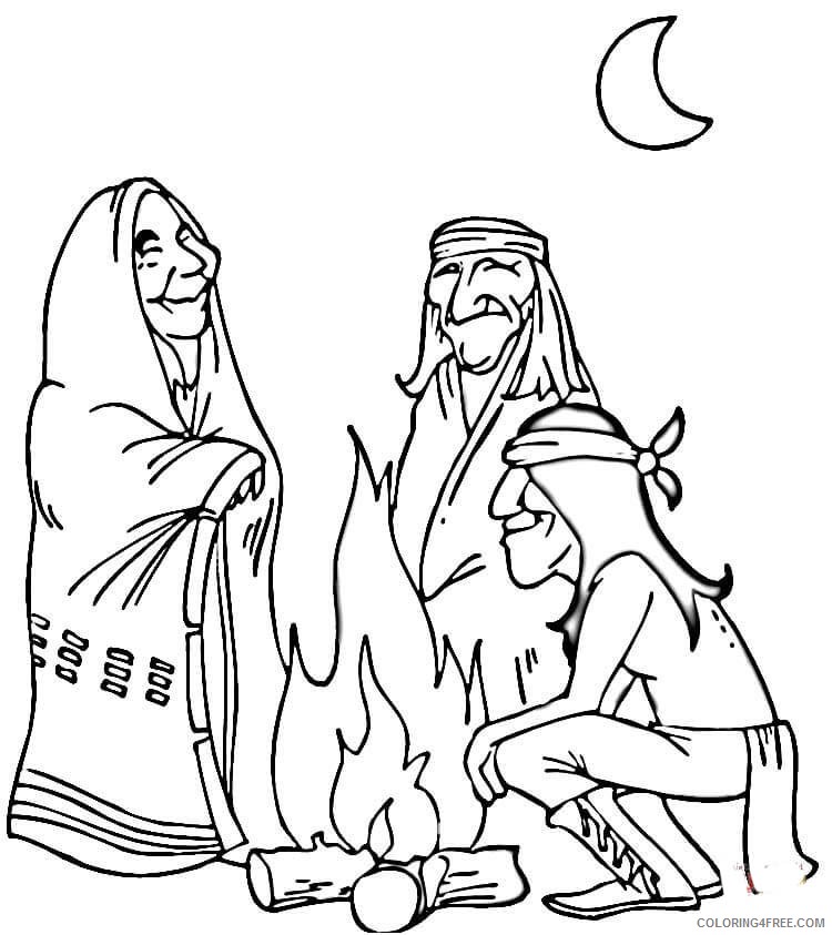 native american coloring pages bonfire Coloring4free