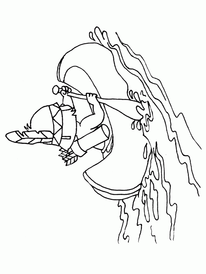 native american coloring pages canoe Coloring4free