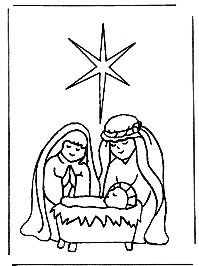 nativity coloring pages for preschool Coloring4free
