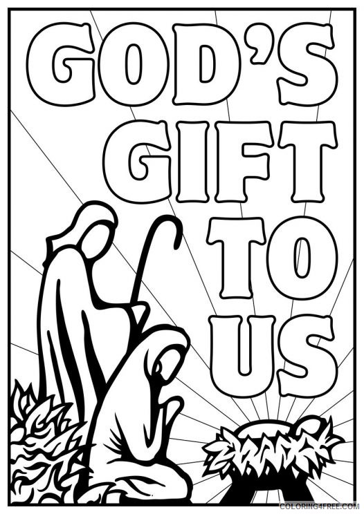 nativity coloring pages gods gift to us Coloring4free