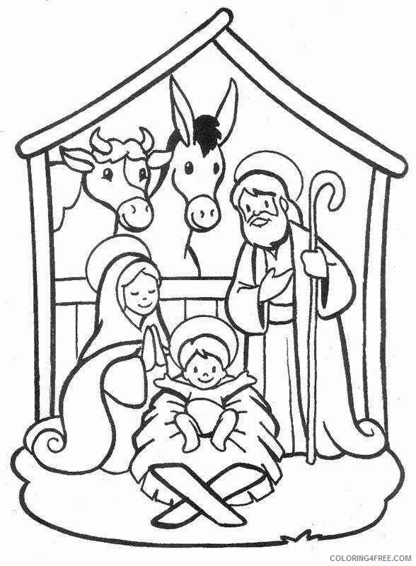 nativity coloring pages printable for kids Coloring4free