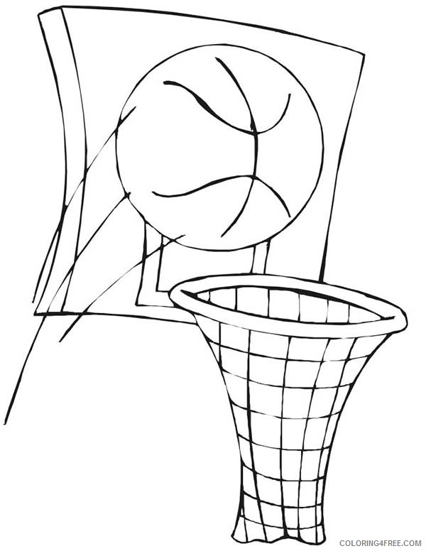 nba coloring pages ball and ring Coloring4free