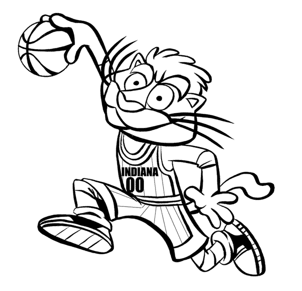 nba coloring pages indiana pacers mascot Coloring4free