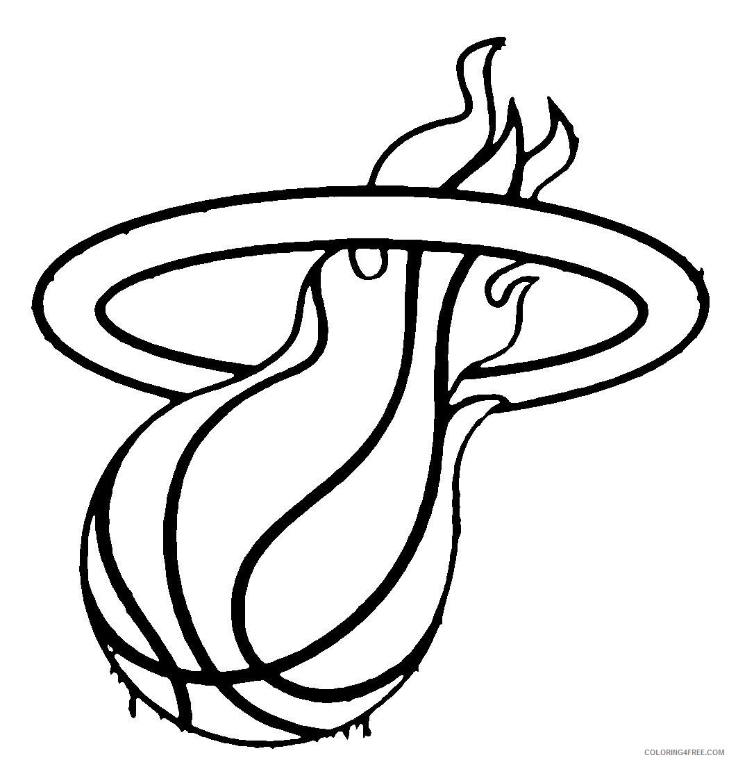 nba coloring pages miami heat logo Coloring4free