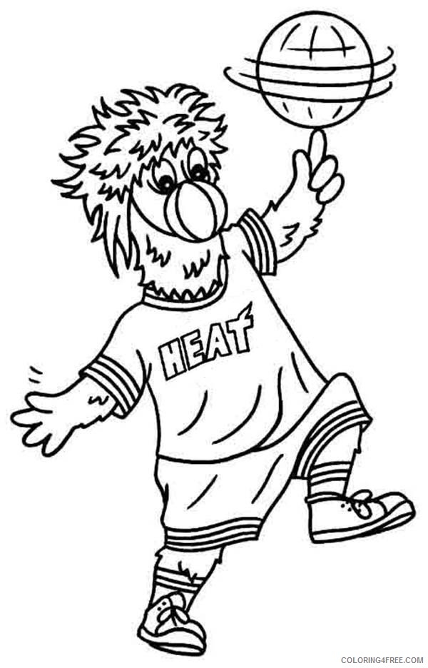 nba coloring pages miami heat mascot Coloring4free