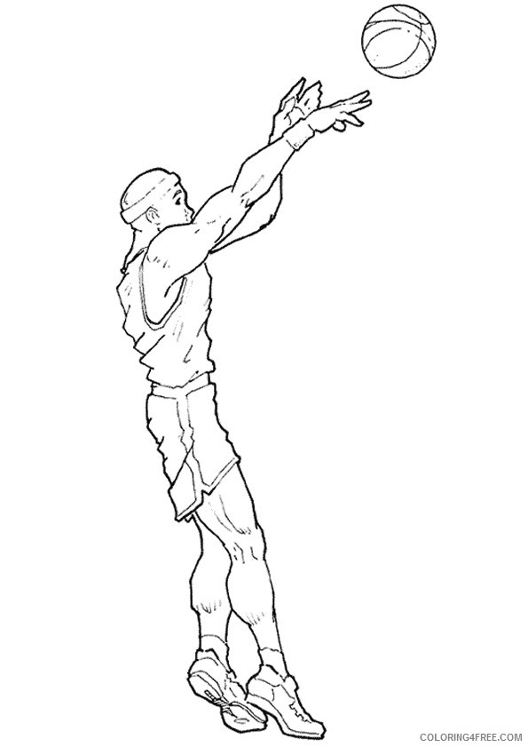 nba coloring pages shooting Coloring4free