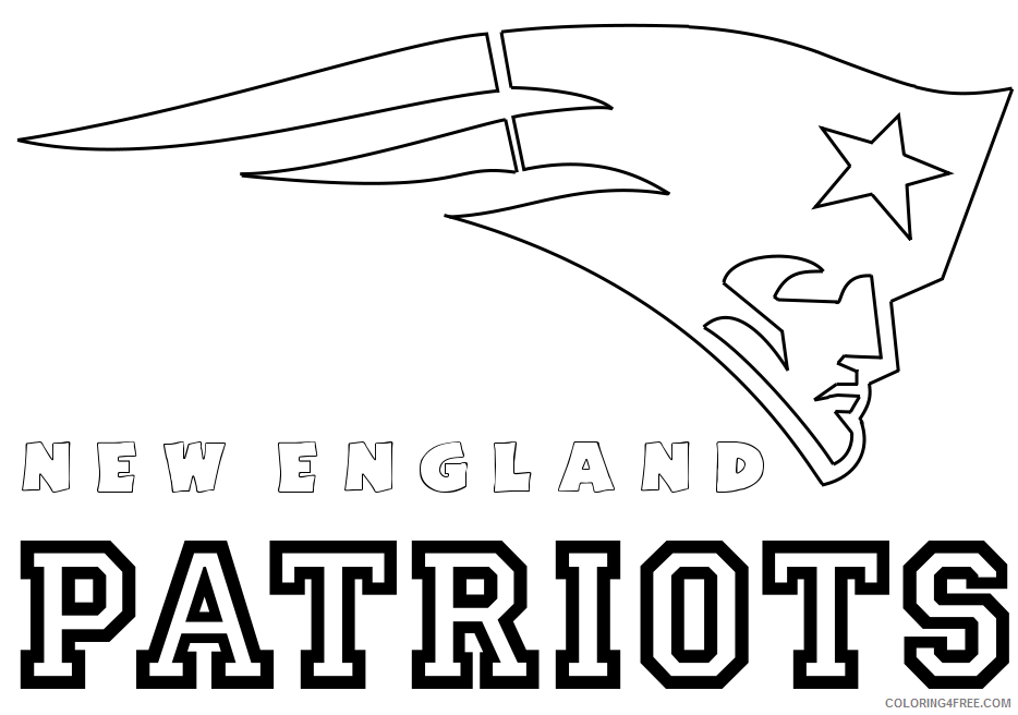 nfl coloring pages new england patriots logo Coloring4free
