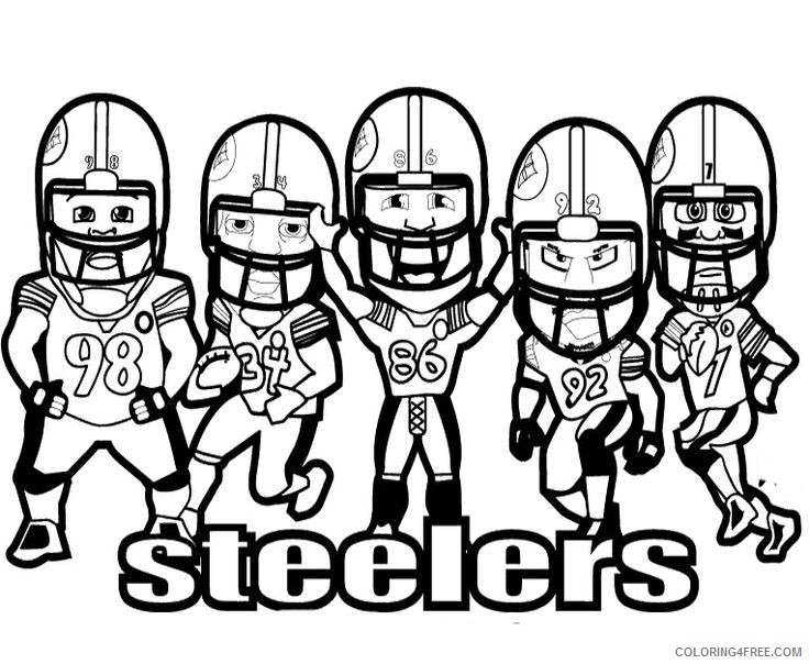 nfl coloring pages steelers players Coloring4free