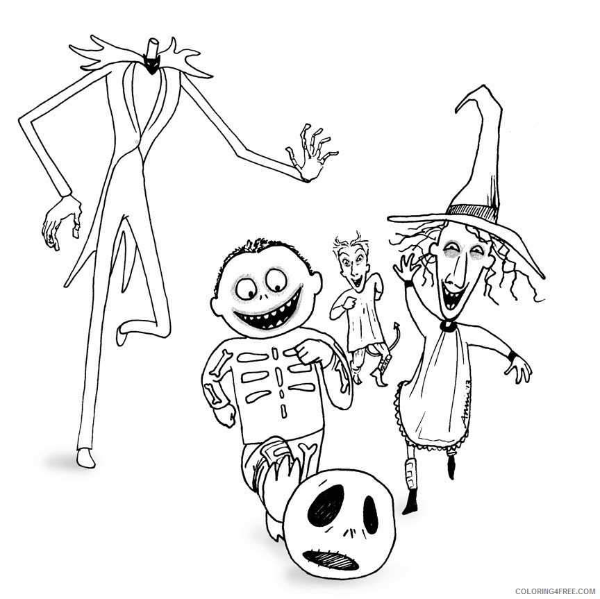 nightmare before christmas coloring pages for kids Coloring4free