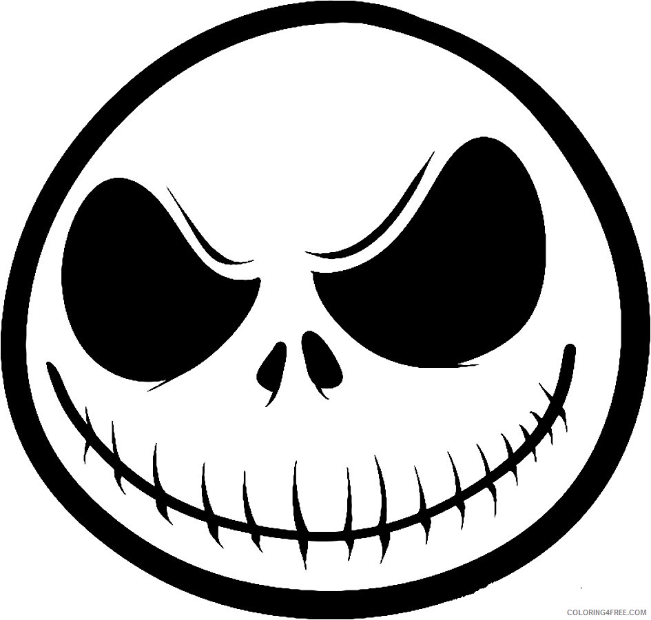nightmare before christmas coloring pages jack face Coloring4free
