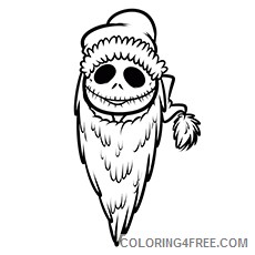 nightmare before christmas coloring pages jack santa Coloring4free