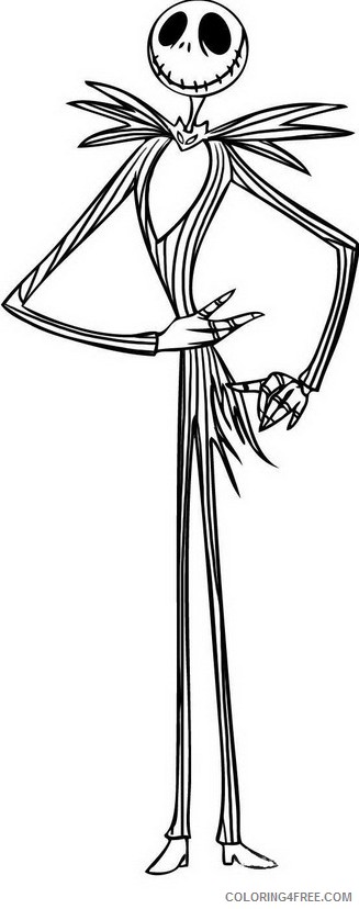 nightmare before christmas coloring pages jack skellington Coloring4free