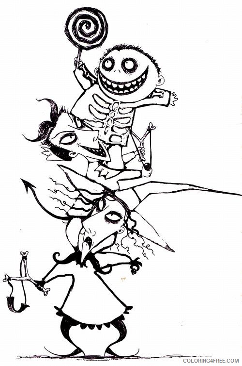 nightmare before christmas coloring pages lock stock and barrel Coloring4free