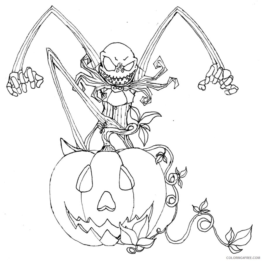 nightmare before christmas coloring pages to print Coloring4free