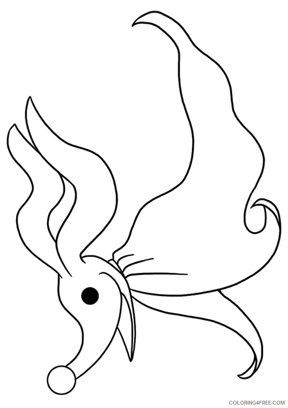 nightmare before christmas coloring pages zero Coloring4free