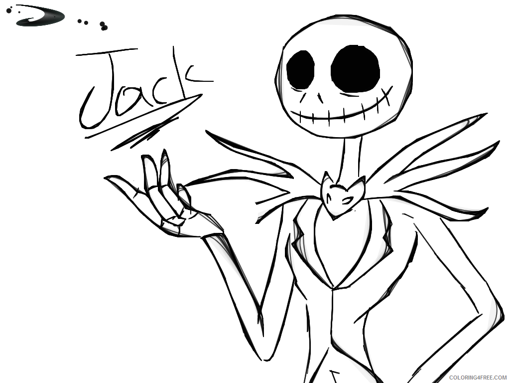 nightmare before christmas jack coloring pages Coloring4free